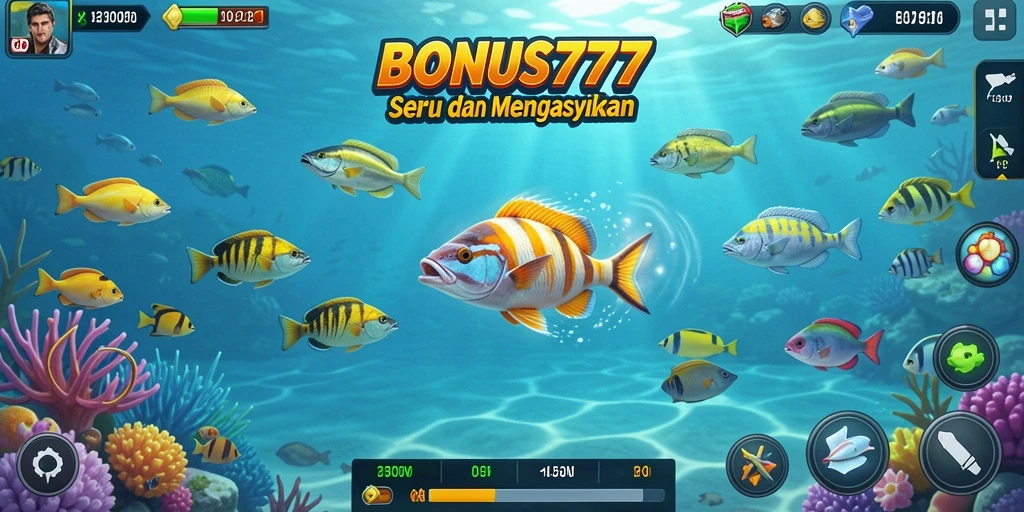 Gameplay menembak ikan yang seru dan memikat.