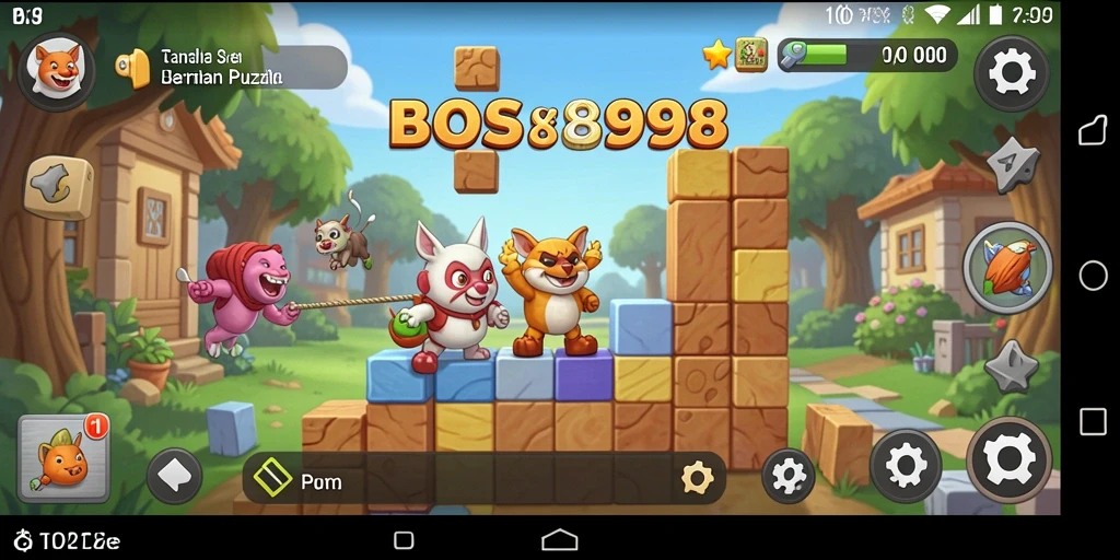 Tampilan gameplay BOS898 dengan beragam level puzzle yang menantang.