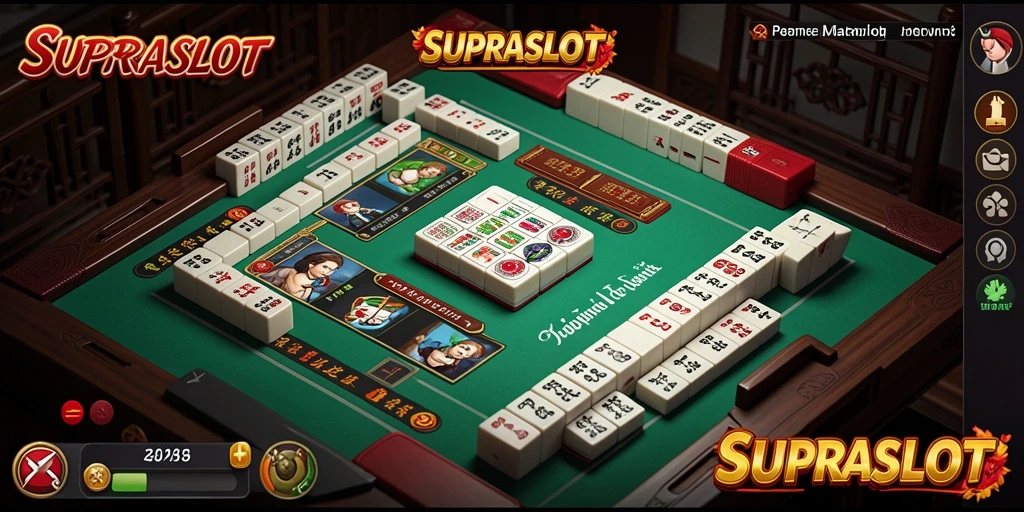 Gameplay seru SUPRASLOT dengan grafis Mahjong yang menarik.